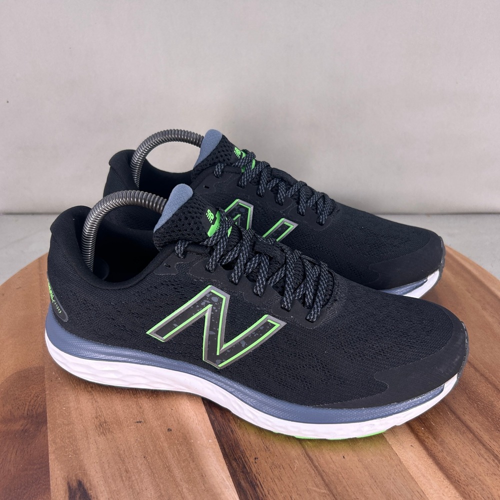 New Balance Fresh Foam 680v7 Mens Running Shoes Black Green M680NK7 Size 8.5 D